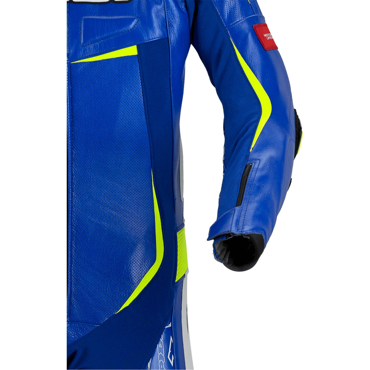 Spidi Track Replica Evo Leather Suit [Blue/Yellow-Motorcycle Race Suit