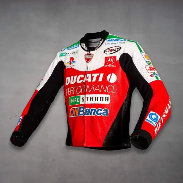 Vintage Ducati Leather Jacket WSBK 2001-Motorcycle Race Suit
